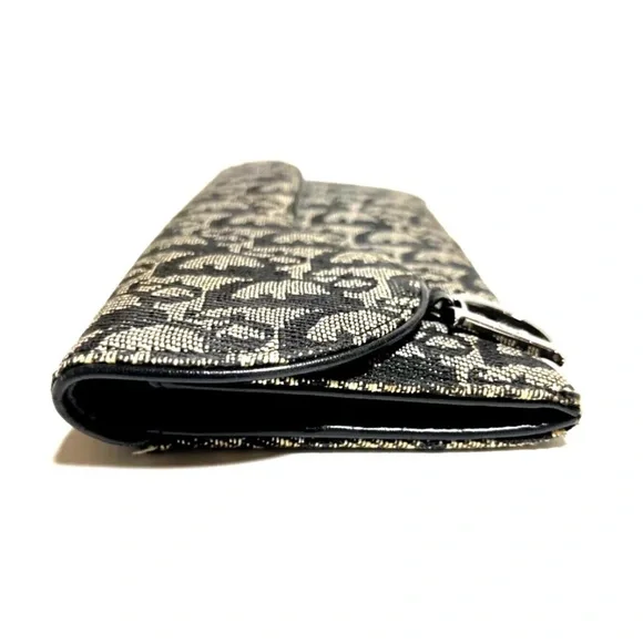 Dior Black and Gray Oblique Canvas Clutch Wallet - Picture 4 of 11